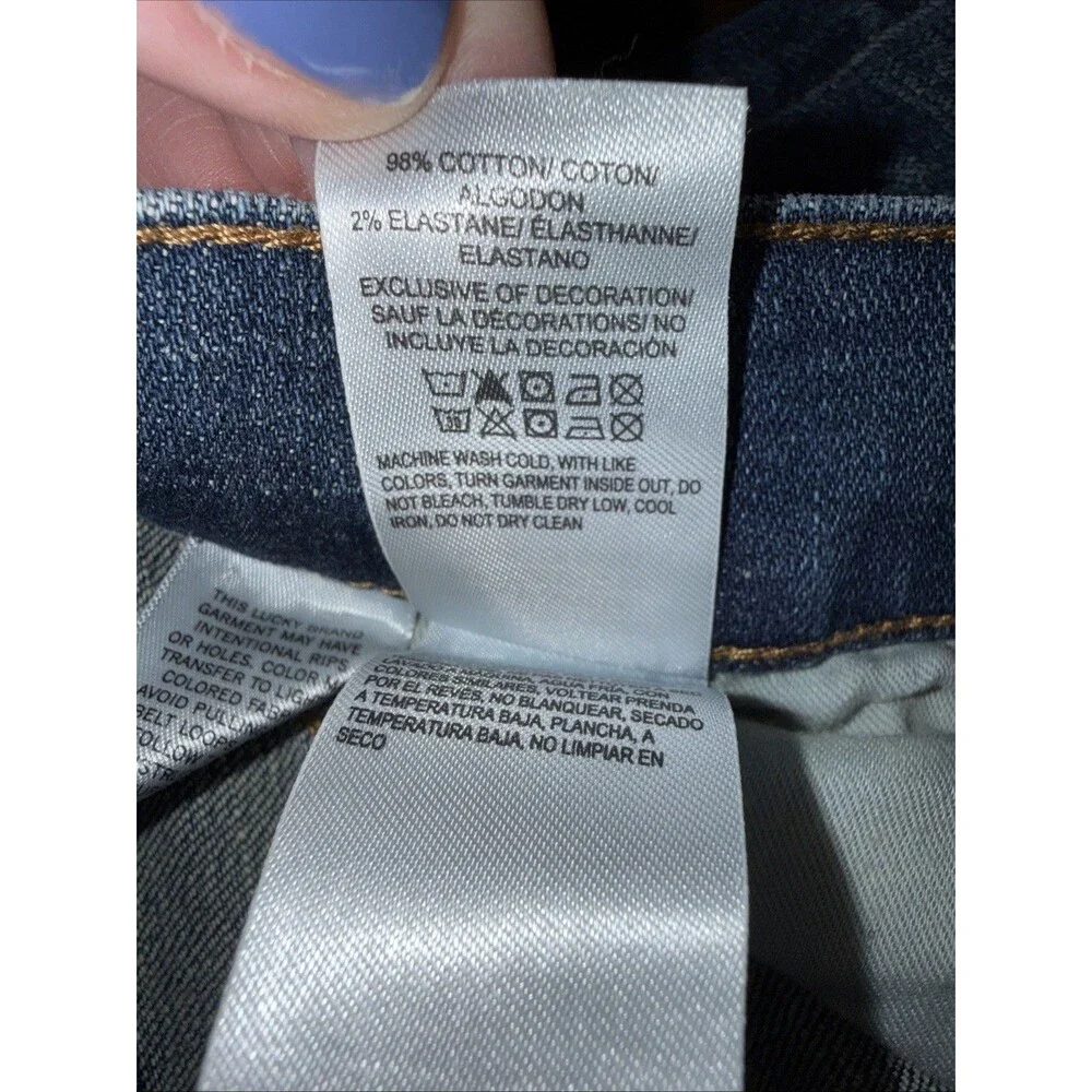 Lucky Brand 181 Relaxed Straight Blue Stretch Denim Jeans Mens W34 L30 Classic
